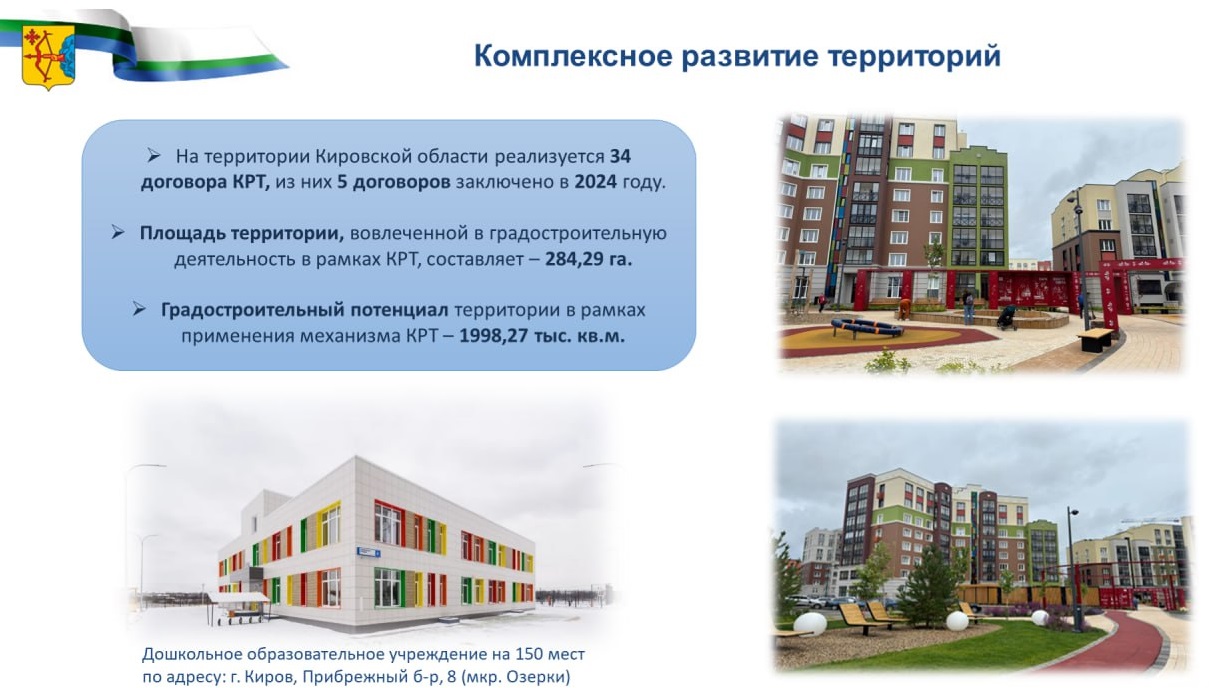 Кировская область занимает 3 место по количеству заключенных договоров КРТ