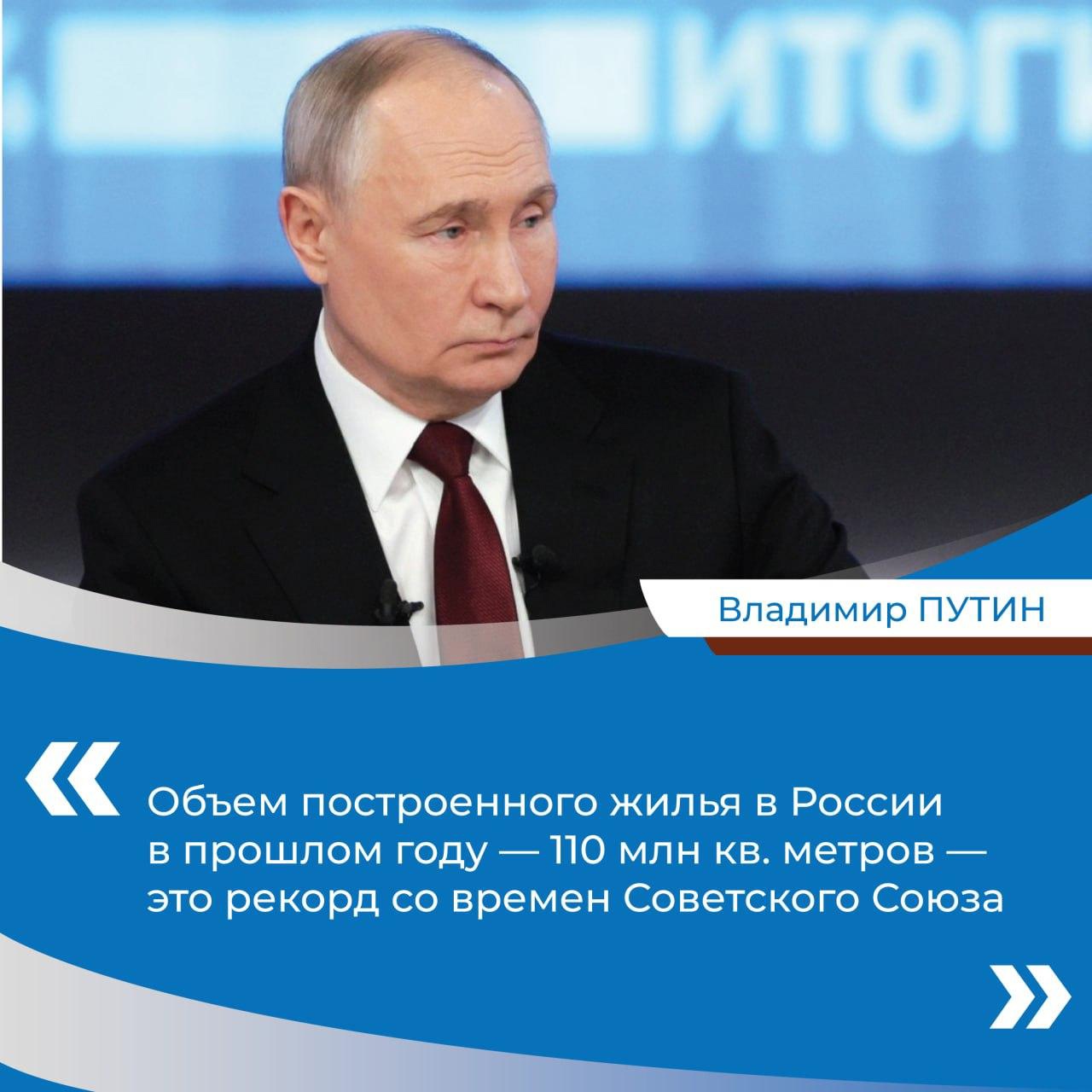 В России построено рекордное количество жилья в 2023 году